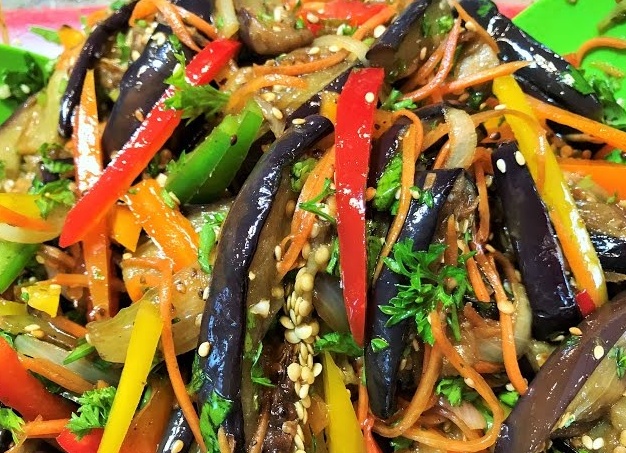 Салат из баклажанов по-корейски