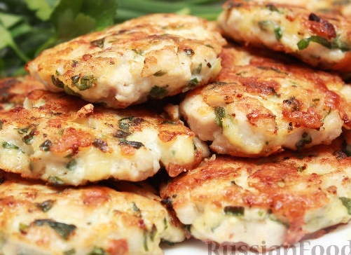 Куриный фарш с сыром