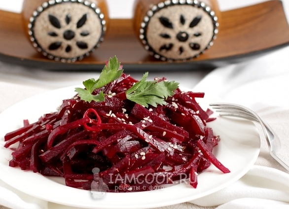 Корейский салат из свеклы