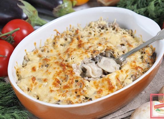 Запеканка из пельменей