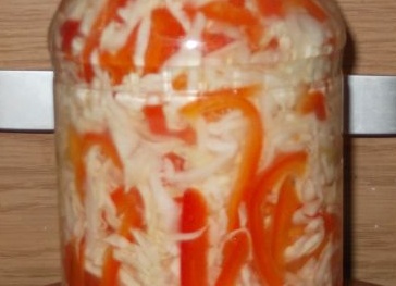 Капуста с болгарским перцем на зиму