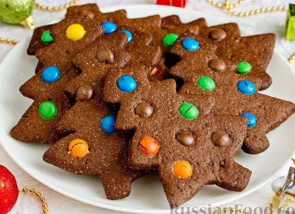 Шоколадное печенье на Новый Год