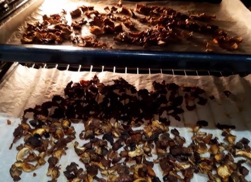 Как посушить белые грибы в духовке